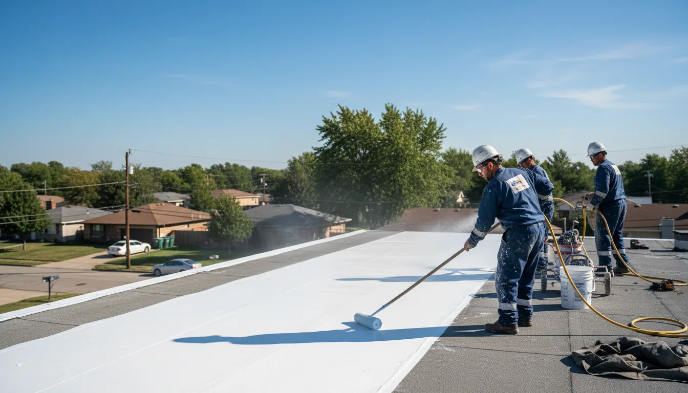 Commercial roof coating in Odin, IL near me